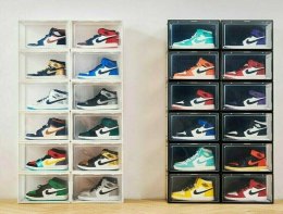 3X BOX NA BUTY ORGANIZER PUDEŁKO CZARNE