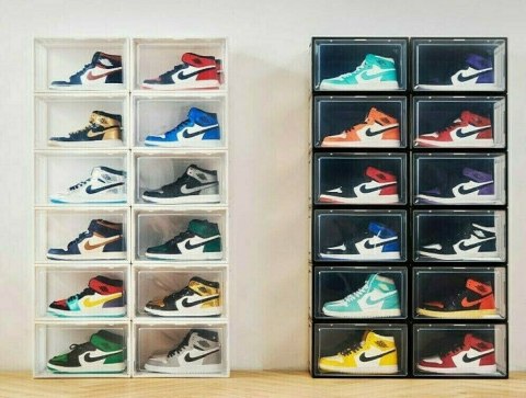 3X BOX NA BUTY ORGANIZER PUDEŁKO CZARNE 3X BOX NA BUTY ORGANIZER PUDEŁKO CZARNE