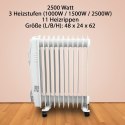 BITUXX ELEKTRYCZNY GRZEJNIK OLEJOWY 2500 W 11 ŻEBER BIAŁY