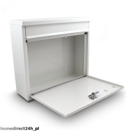 BIAŁA SKRZYNKA NA LISTY METALOWA 360X320 MM MONTAŻ ZEWNĘTRZNY BITUXX