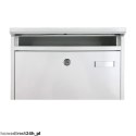 Biała skrzynka na listy metalowa 360x320 mm montaż zewnętrzny Bituxx