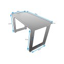 BIURKO LOFTOWE 120X60 CM METALOWA RAMA INDUSTRIALNE DO BIURA I NAUKI