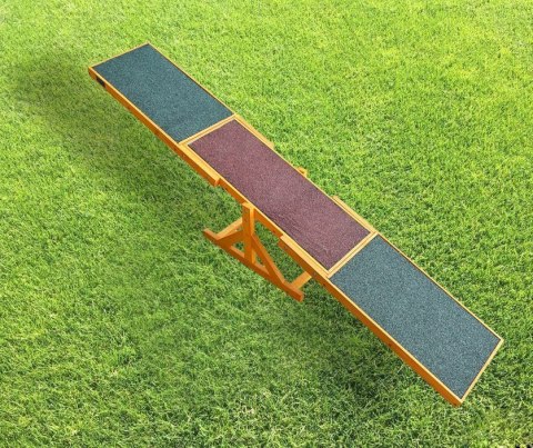 Huśtawka równoważnia pochylnia dla psa 180cm antypoślizgowa drewniana