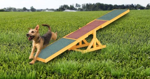 Huśtawka równoważnia pochylnia dla psa 180cm antypoślizgowa drewniana