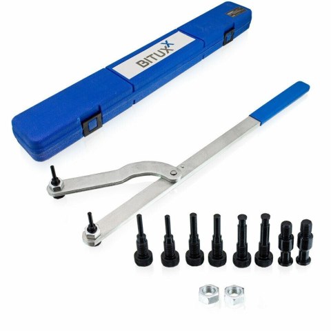 Klucz Uniwersalny do Blokowania Kół Pasowych 53 cm Regulowany z Zestawem
