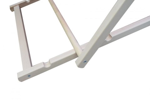 LEŻAK PLAŻOWY OGRODOWY DREWNIANY SKŁADANY REGULOWANY CIEMNOSZARY