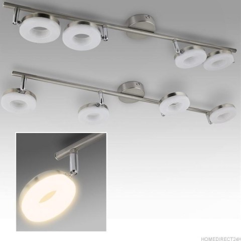 LAMPA SUFITOWA LED 4X LED RING 20W STAL NIERDZEWNA KLASA A+ NOWOCZESNA