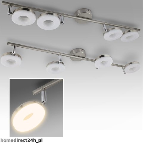 LAMPA SUFITOWA LED 4X LED RING 20W STAL NIERDZEWNA KLASA A+ NOWOCZESNA