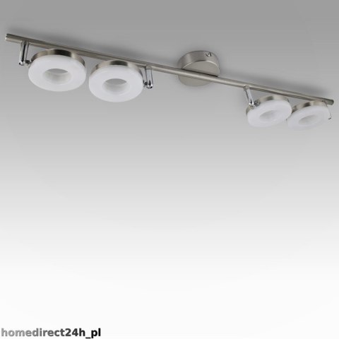 LAMPA SUFITOWA LED 4X LED RING 20W STAL NIERDZEWNA KLASA A+ NOWOCZESNA