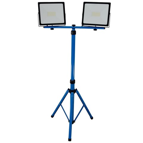 LAMPA ROBOCZA LED 2X50W IP65 STATYW 90-172CM ZIMNE ŚWIATŁO KABEL 3M