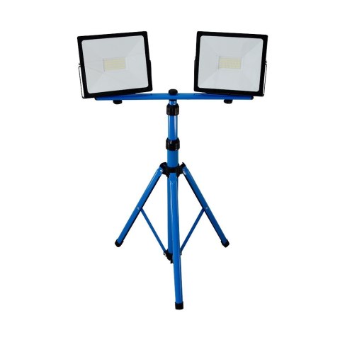 LAMPA ROBOCZA LED 2X50W IP65 STATYW 90-172CM ZIMNE ŚWIATŁO KABEL 3M