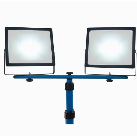 LAMPA ROBOCZA LED 2X50W IP65 STATYW 90-172CM ZIMNE ŚWIATŁO KABEL 3M