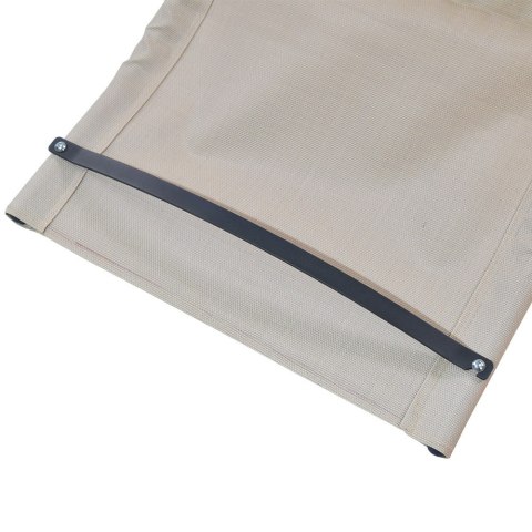 Leżak bujany ogrodowy textilene beżowy do ośrodków spa i hoteli 150 kg