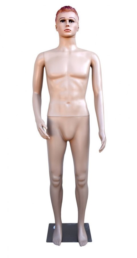 Manekin wystawowy męski pełnopostaciowy 190 cm z głową stabilny