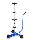 MOBILNY STOJAK NA OPONY FELGI KOŁA 4 SZT. 100KG 72CM ORGANIZER WARSZTATOWY