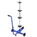 MOBILNY STOJAK NA OPONY FELGI KOŁA 4 SZT. 100KG 72CM ORGANIZER WARSZTATOWY