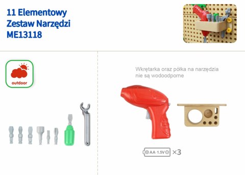 MASTERKIDZ Zestaw Narzędzia Z Wkrętarką 8 Elementów Do Tablicy Naukowo-Kreatywnej STEM