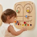 VIGA Drewniana Tablica Manipulacyjna Sensoryczna Labirynt Dotknij i Dopasuj