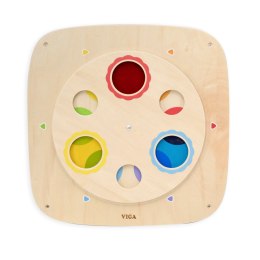 VIGA Drewniana Tablica Manipulacyjna Sensoryczna Mieszanie Kolorów