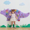 VIGA Drewniana Tablica Sensoryczna-Manipulacyjna EDU Triceratops