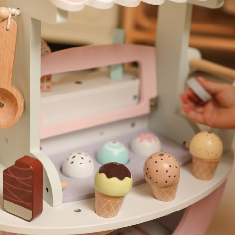 WOOPIE GREEN Lodziarnia XXL Sklepik Pastelowy Wózek z Lodami