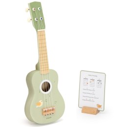 Viga Drewniane Ukulele Gitara Dla Dzieci Zielone Z Nutami