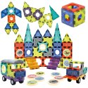 WOOPIE Klocki Magnetyczne 3D Zestaw Zamek Pojazdy 71el.