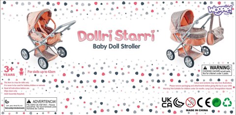 WOOPIE ROYAL Wózek dla Lalek 4w1 Nosidełko Regulacja