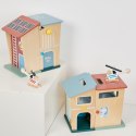 CLASSIC WORLD Remiza Strażacka Drewniana Garaż Auto Helikopter Figurki 13el.