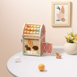 TOOKY TOY Drewniana Stodoła Aktywności Sorter Liczydło Montessori