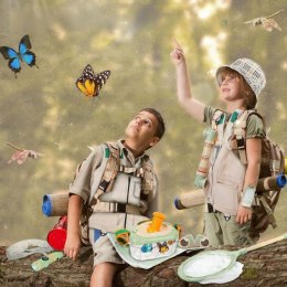 WOOPIE Discovery Zestaw Małego Odkrywcy Lornetka Kompas Siatka na Owady Motyle Latarka