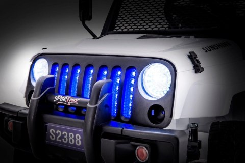 MEGA JEEP SUNSHINE, NAPĘD 4X4, 2X12V ,WOLNY START/ MIĘKKIE KOŁA, BLUETOOTH, RADIO EXCLUSIVE/2388