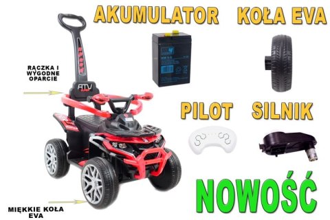 QUAD NA AKUMULATOR, JEŹDZIK, ODPYCHACZ, PCHACZ - POJAZD WIELOF. PILOT/APLIKACJA /915
