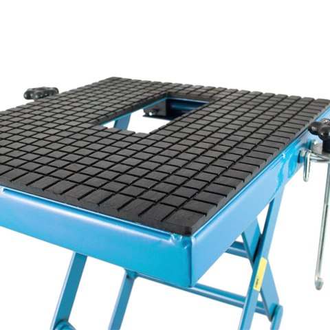 Podnośnik Nożycowy Hydrauliczny Motocyklowy 135 kg Z Gumowaną Platformą