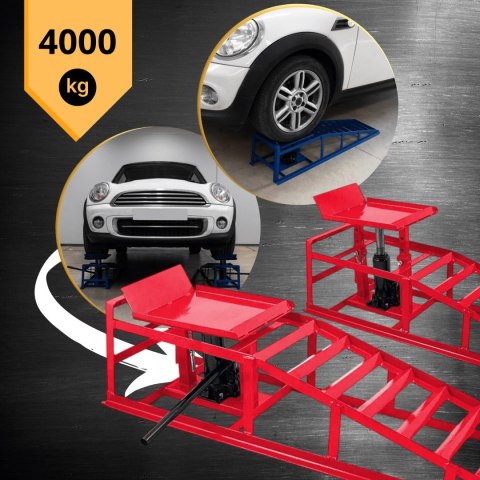 Podnośnik hydrauliczny rampy 2x 2000 kg regulowane auto serwis warsztat