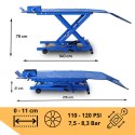 Podnosnik motocyklowy platformowy platforma 364 kg rampa serwisowa 21-78 cm