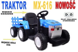 DUŻY TRAKTOR NA AKUMULATOR MX-616 2 SILNIKI, PILOT/A009-B