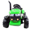 MEGA TRAKTOR NA AKUMULATOR Z PRZYCZEPĄ. MIĘKKIE SIEDZENIE, MIEKKIE KOŁA PILOT, /HL3388