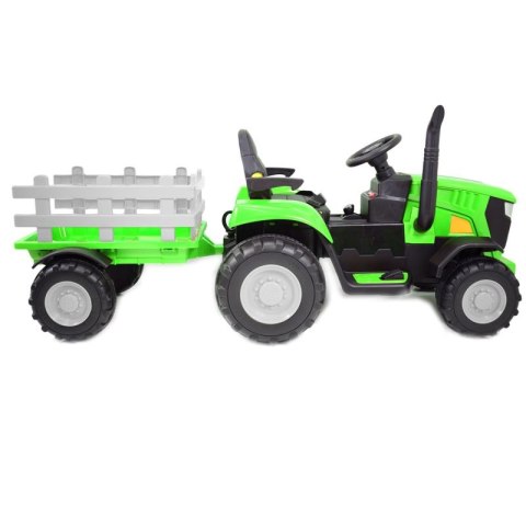 MEGA TRAKTOR NA AKUMULATOR Z PRZYCZEPĄ. MIĘKKIE SIEDZENIE, MIEKKIE KOŁA PILOT, /HL3388