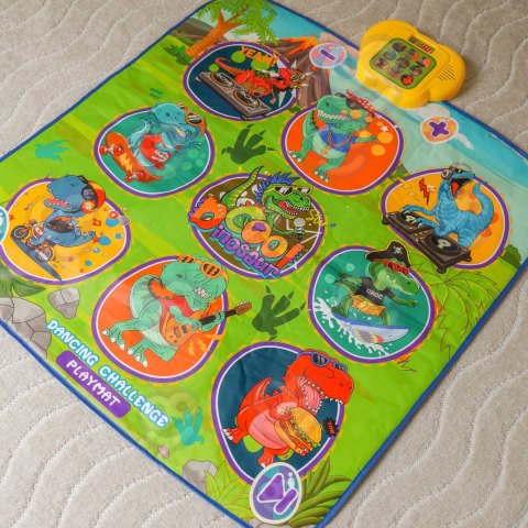 WOOPIE Mata Muzyczna Dinozaury Zręcznościowa Gra Taneczna