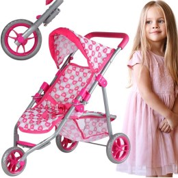 WOOPIE ROYAL Trójkołowa Spacerówka Wózek dla Lalek Serce Róż