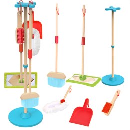 TOOKY TOY Drewniany Zestaw do Sprzątania dla Dzieci 6 el.