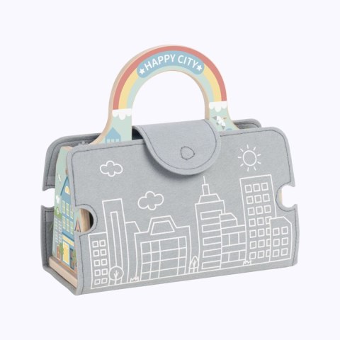 TOOKY TOY Zestaw Mini Miasto Przenośny Zestaw Torba Samochody