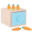 WOOPIE GREEN Drewniana Szuflada Edukacyjna 4w1 Sorter Montessori Gra w Marchewki FSC