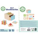 WOOPIE GREEN Drewniana Szuflada Edukacyjna 4w1 Sorter Montessori Gra w Marchewki FSC