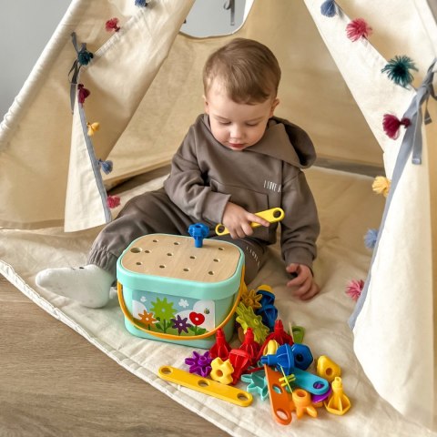 WOOPIE GREEN Konstrukcyjny BOX Motoryczny Montessori 12w1 FSC