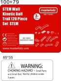 MASTERKIDZ Zestaw Konstrukcyjny Tor dla Piłek Tablica STEM 120elementów