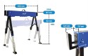 Stojak roboczy składany regulowany 600 kg 62-87 cm zestaw 2 szt