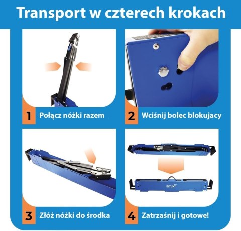 Stojak roboczy składany regulowany 600 kg 62-87 cm zestaw 2 szt