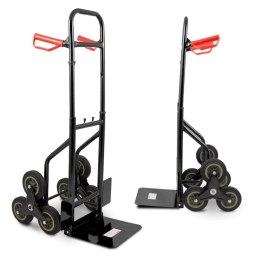 Wózek schodowy transportowy 200 kg 6 kół gumowych regulowany uchwyt